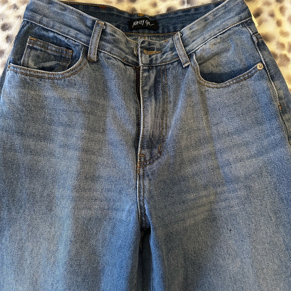 Nasty Gal Blue Flare Jeans - Picture 4 of 7